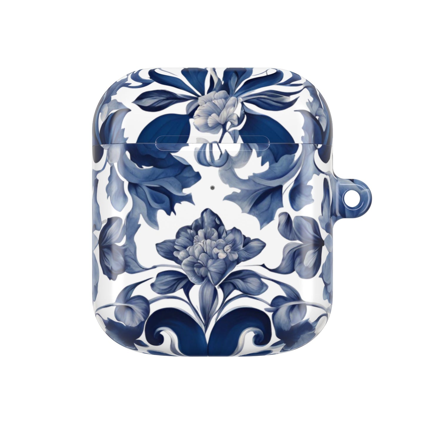 Blue Majolica AirPod Case - Margo Makaroff - Personalization Available