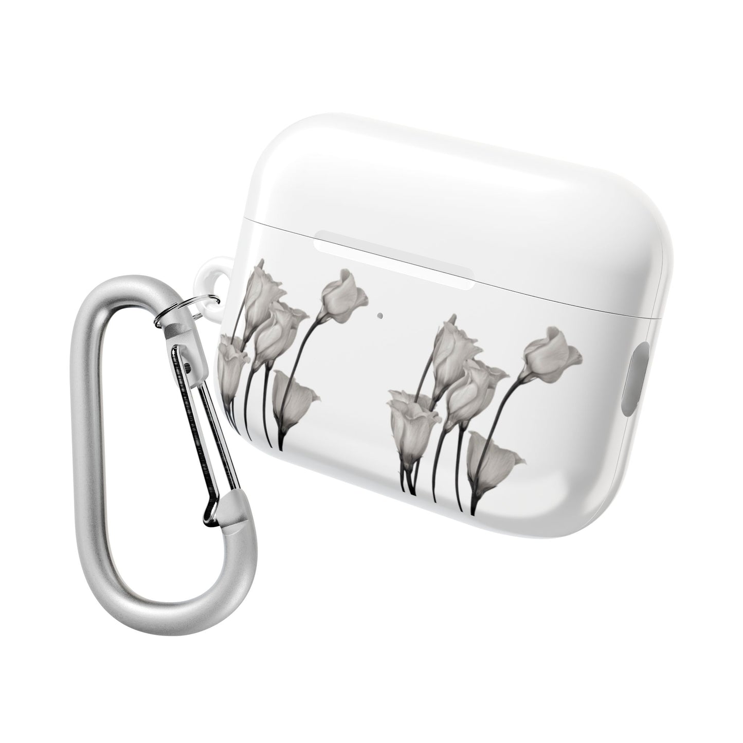 Elegant Floral AirPod Case - Monochrome Collection - Margo Makaroff - Personalization Available