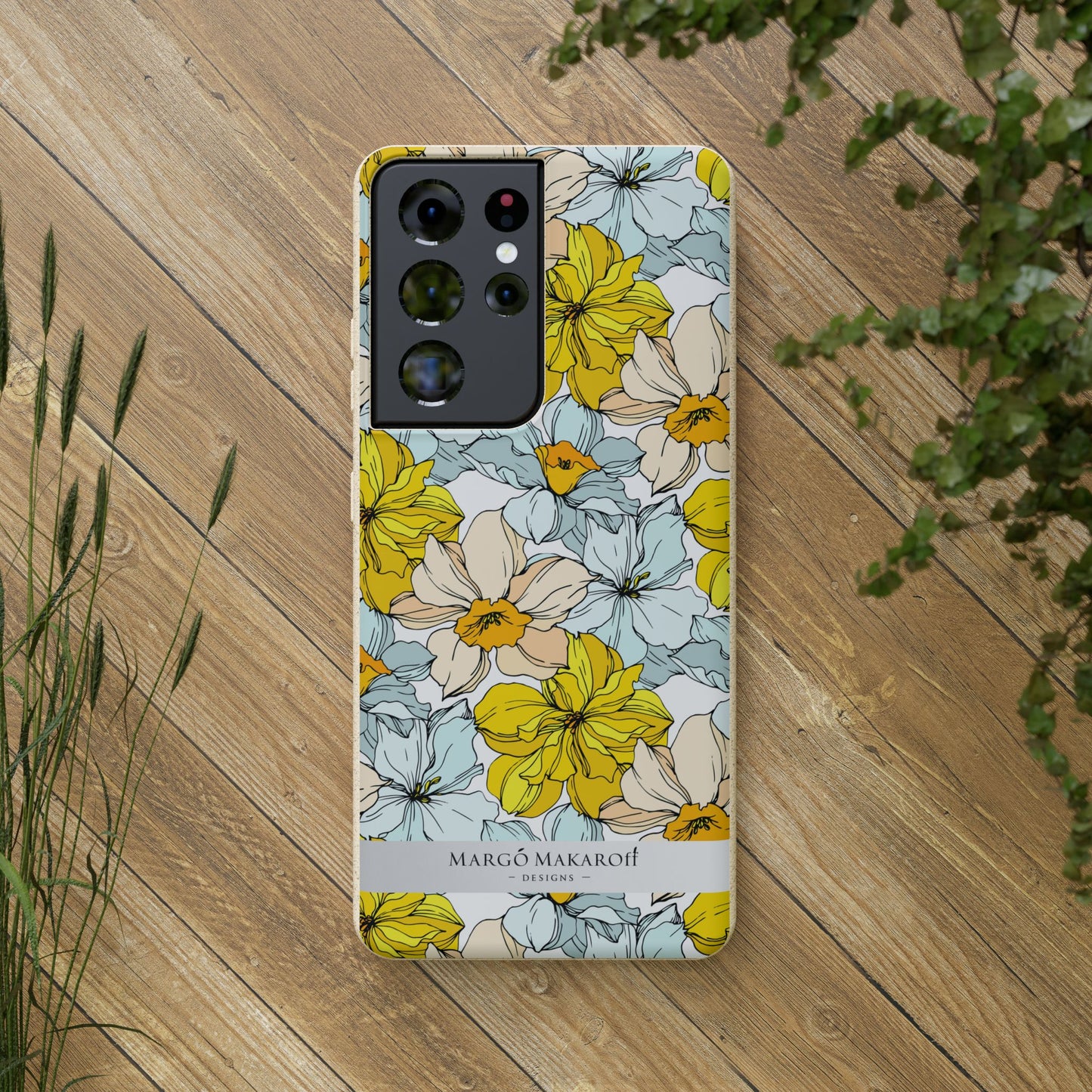 Floral Collection Biodegradable Phone Case - Eco-Friendly Style for Nature Lovers with Personalization by Margo Makaroff