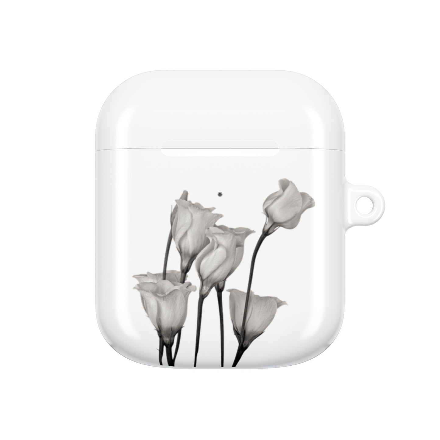 Elegant Floral AirPod Case - Monochrome Collection - Margo Makaroff - Personalization Available