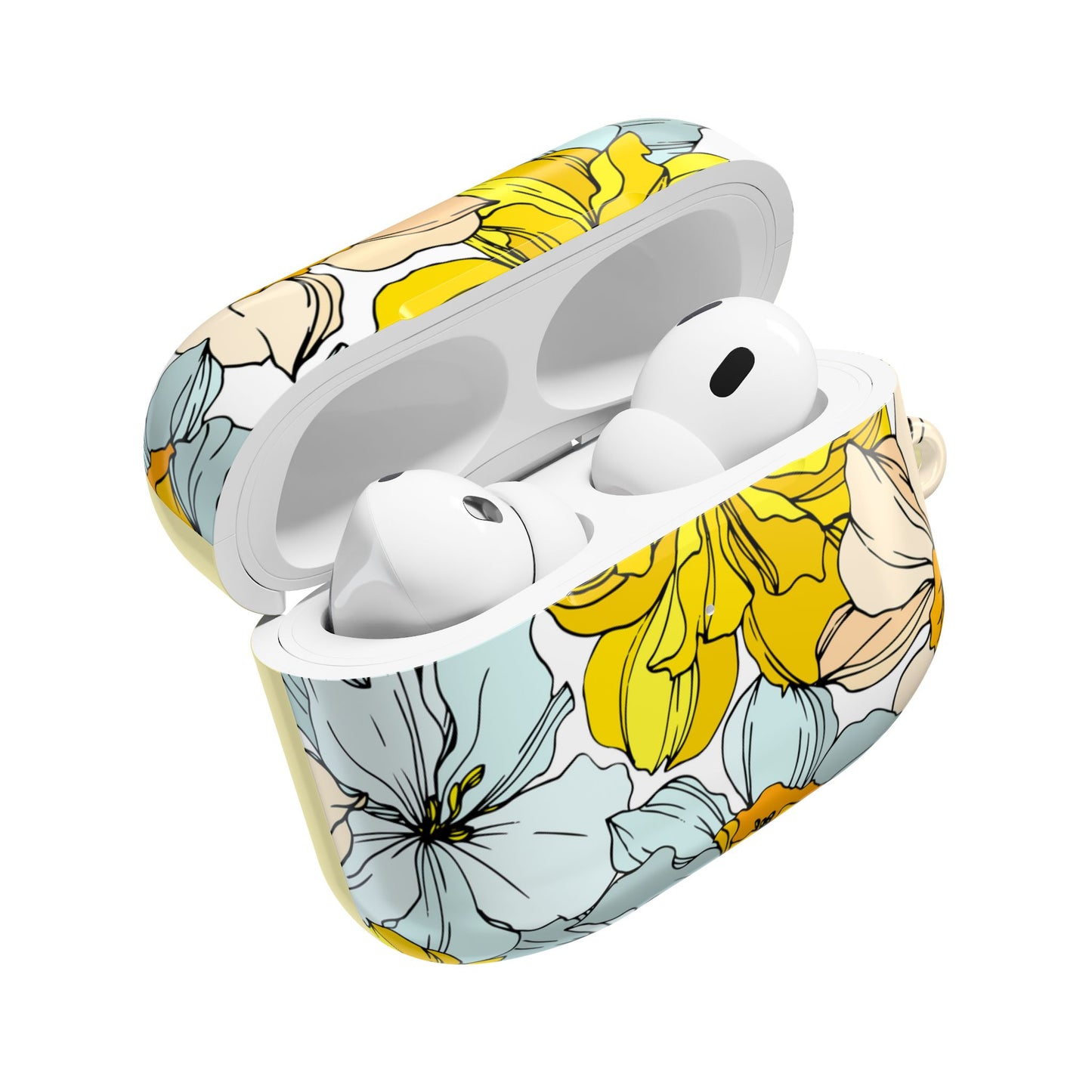 Floral Collection AirPod Case in Buttermilk - Margo Makroff - Personalization Available