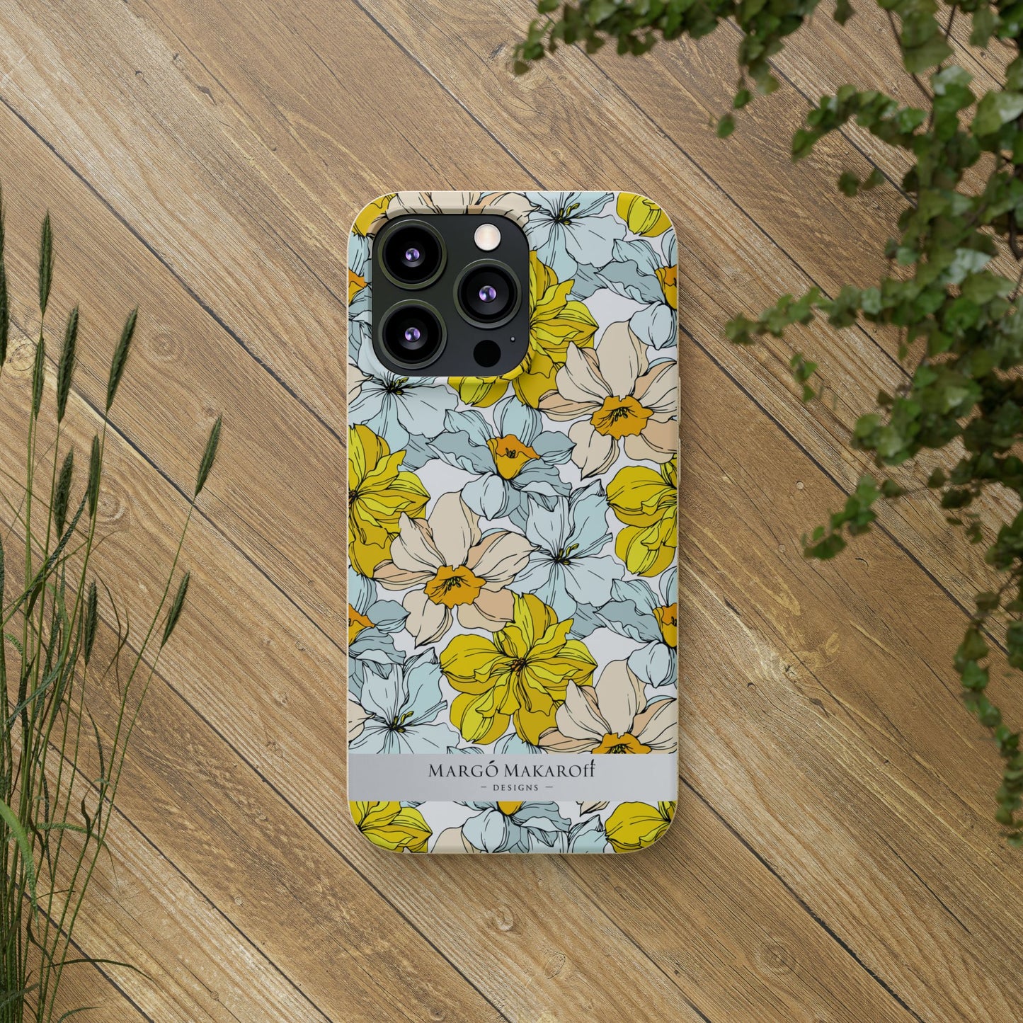 Floral Collection Biodegradable Phone Case - Eco-Friendly Style for Nature Lovers with Personalization by Margo Makaroff