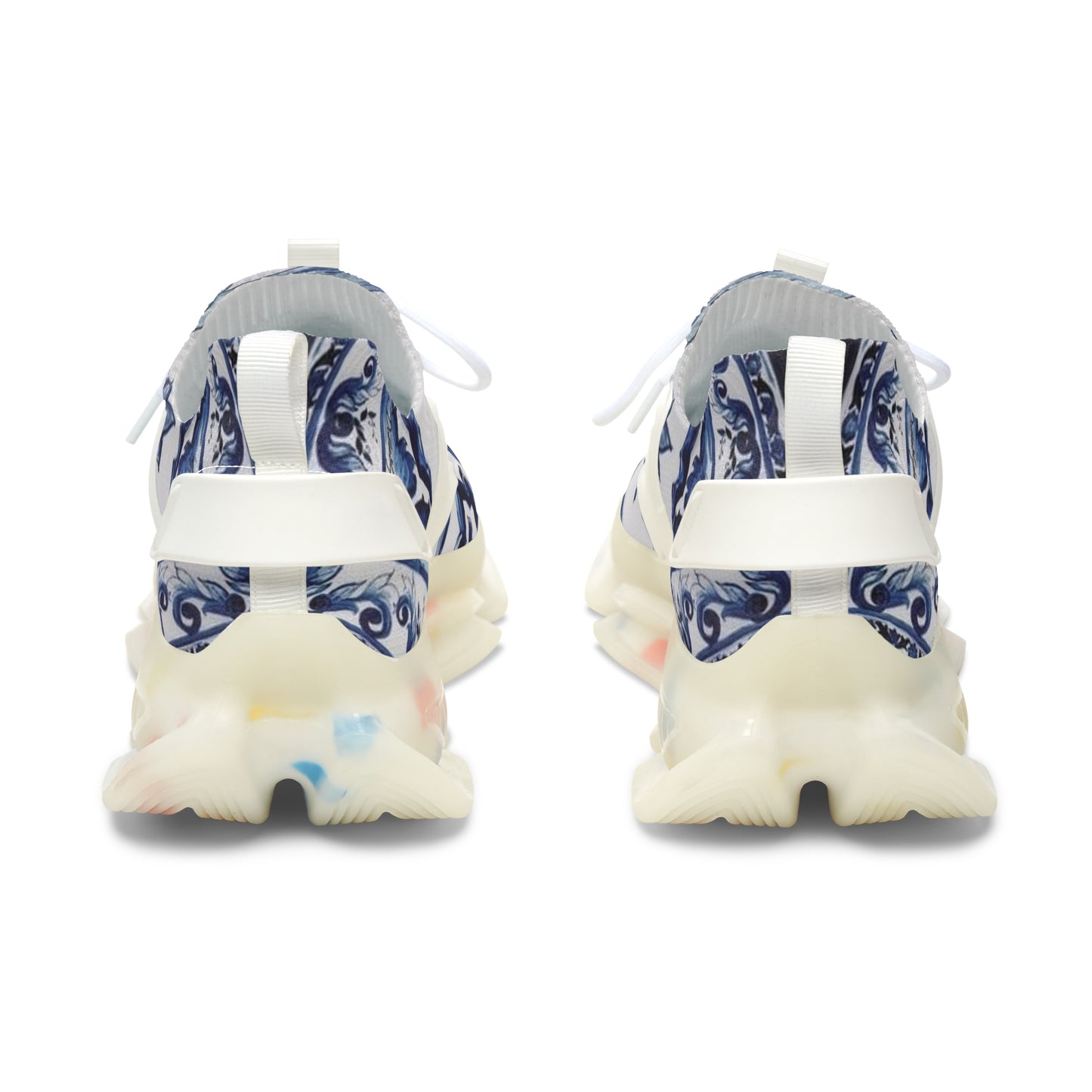 Blue Majolica Collection Women's Mesh Sneakers-Design Margo Makaroff- Personalization Available