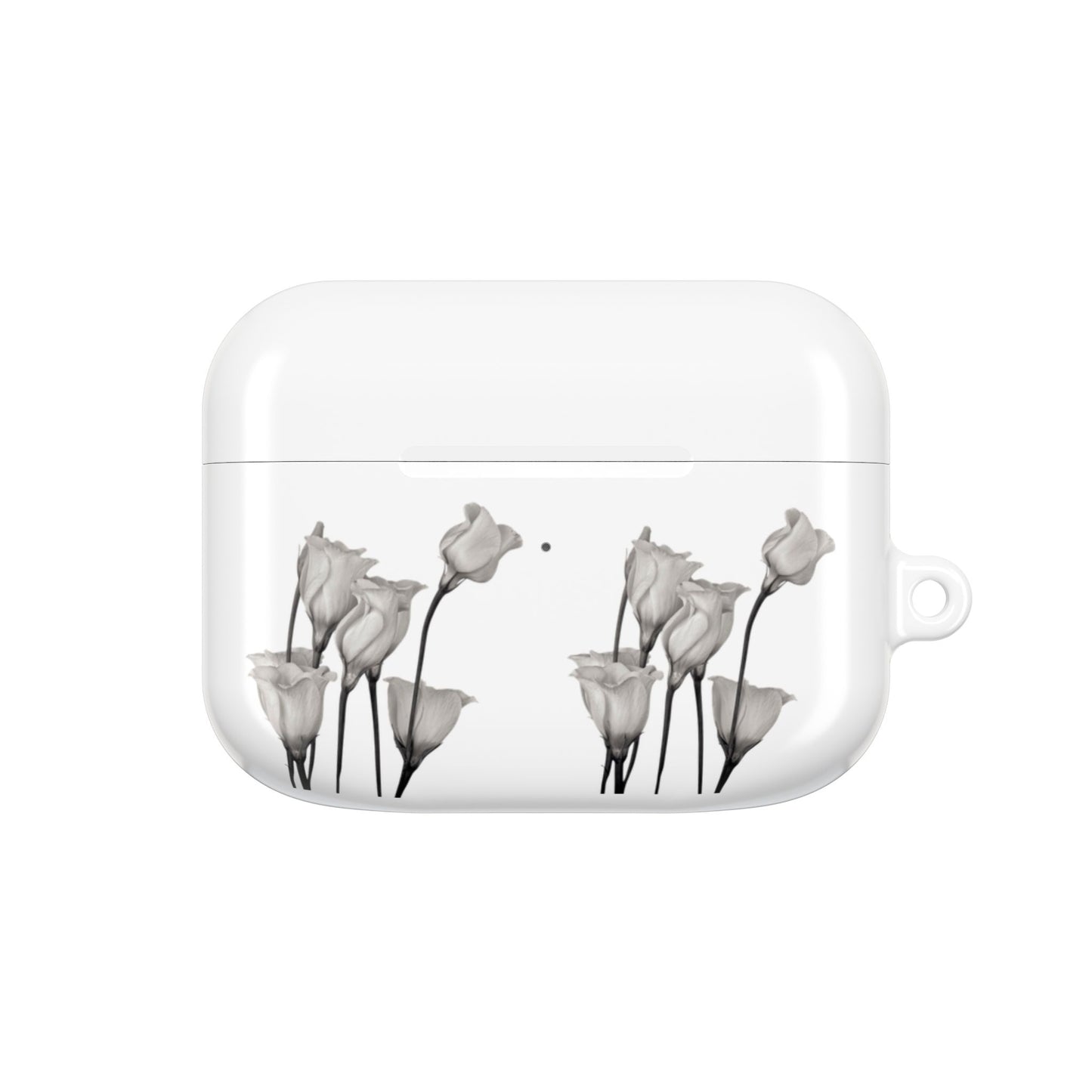 Elegant Floral AirPod Case - Monochrome Collection - Margo Makaroff - Personalization Available