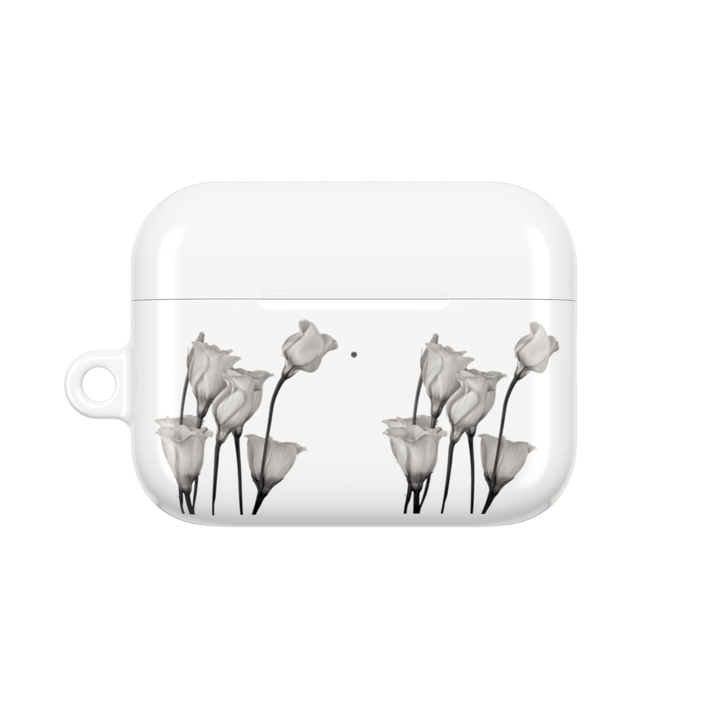 Elegant Floral AirPod Case - Monochrome Collection - Margo Makaroff - Personalization Available