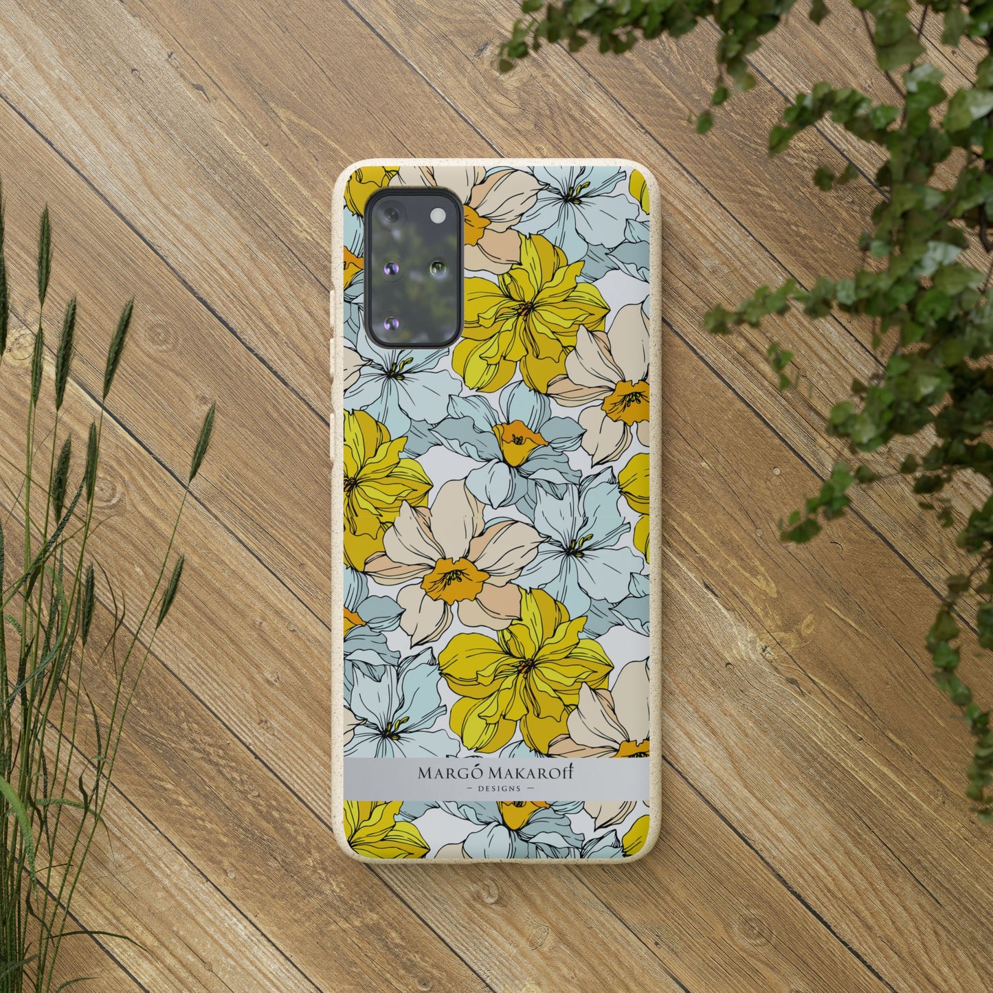 Floral Collection Biodegradable Phone Case - Eco-Friendly Style for Nature Lovers with Personalization by Margo Makaroff