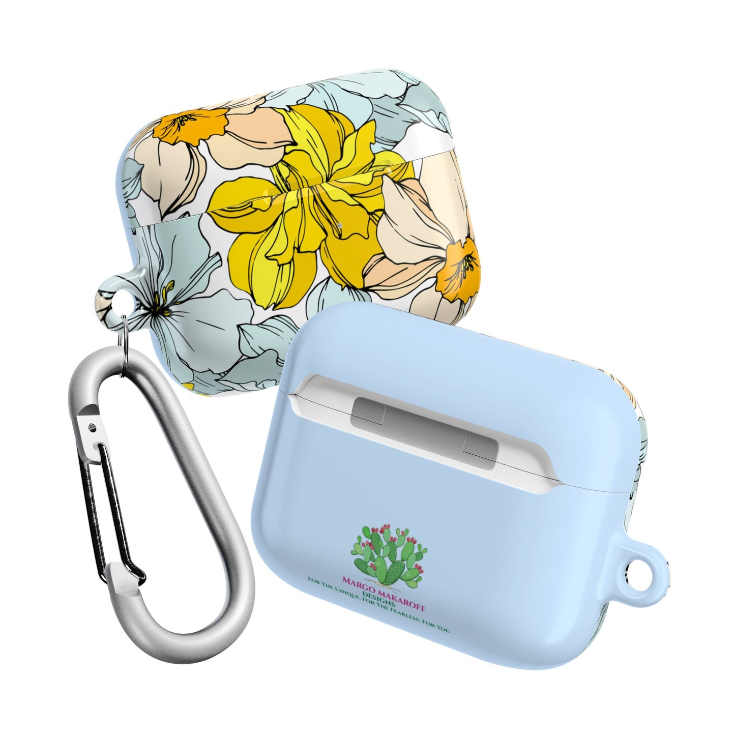 Floral Collection AirPod Case in Buttermilk - Margo Makroff - Personalization Available