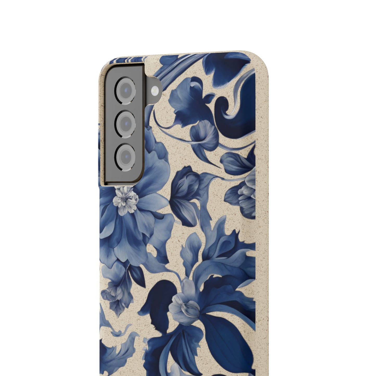 Blue Majolica Collection Biodegradable Phone Case - Eco-Friendly Style for Nature Lovers with Personalization by Margo Makaroff