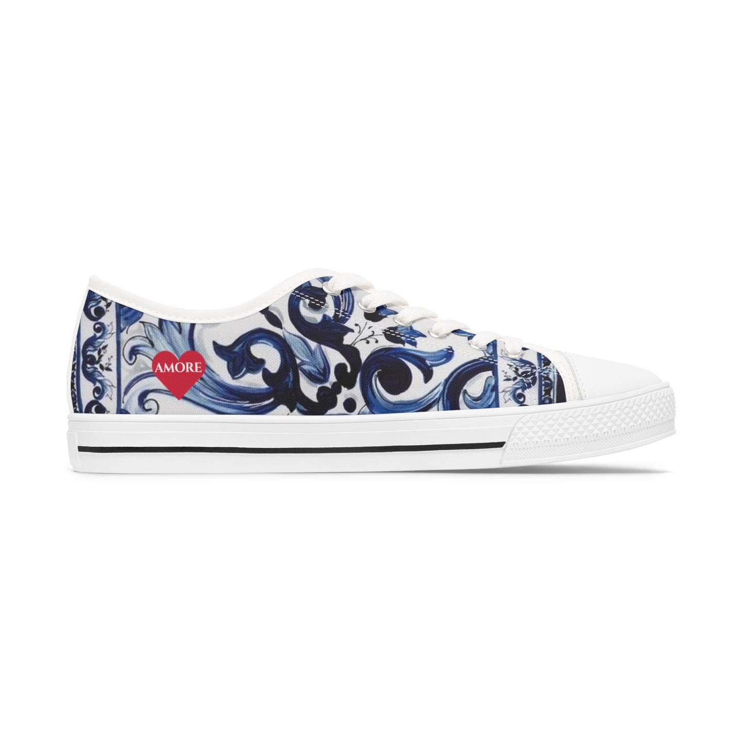 Elegant Blue Majolica Collection Sneakers for Women by Margo Makaroff - Personalization Available