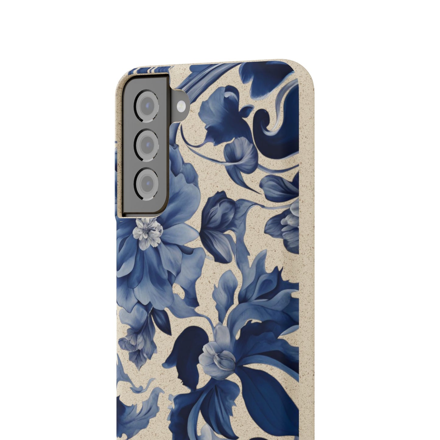 Blue Majolica Collection Biodegradable Phone Case - Eco-Friendly Style for Nature Lovers with Personalization by Margo Makaroff