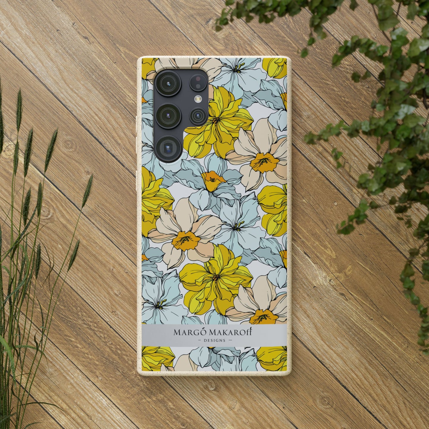 Floral Collection Biodegradable Phone Case - Eco-Friendly Style for Nature Lovers with Personalization by Margo Makaroff