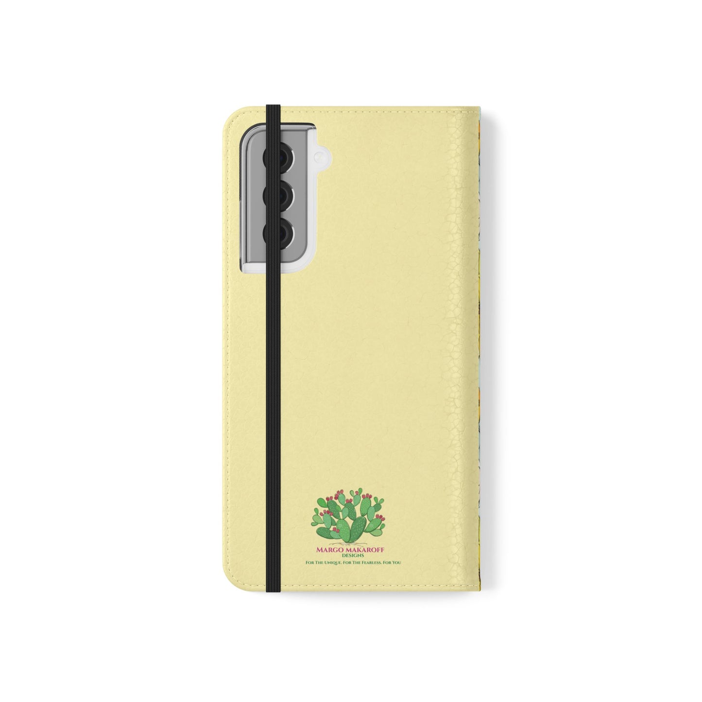 Floral with Pastel Yellow Wallet Case for iPhone & Android – Margo Makroff - Personalization Available