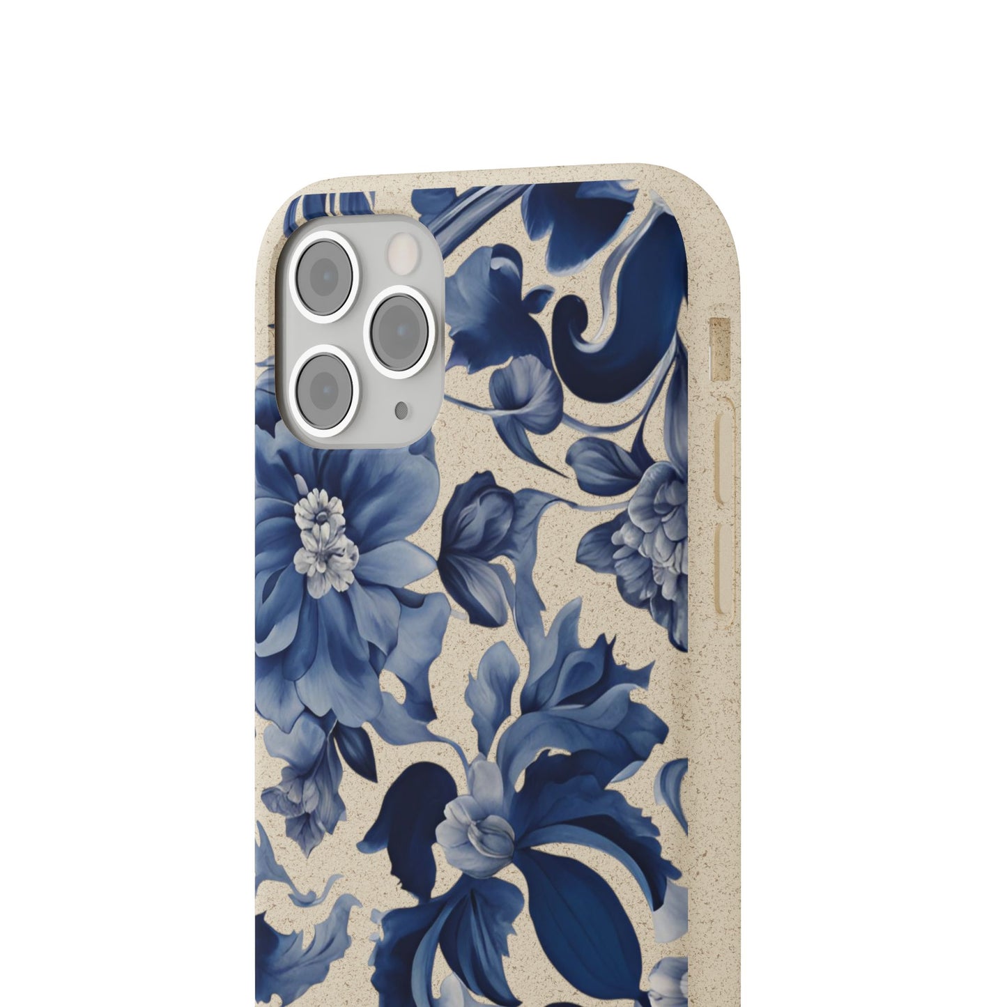 Blue Majolica Collection Biodegradable Phone Case - Eco-Friendly Style for Nature Lovers with Personalization by Margo Makaroff