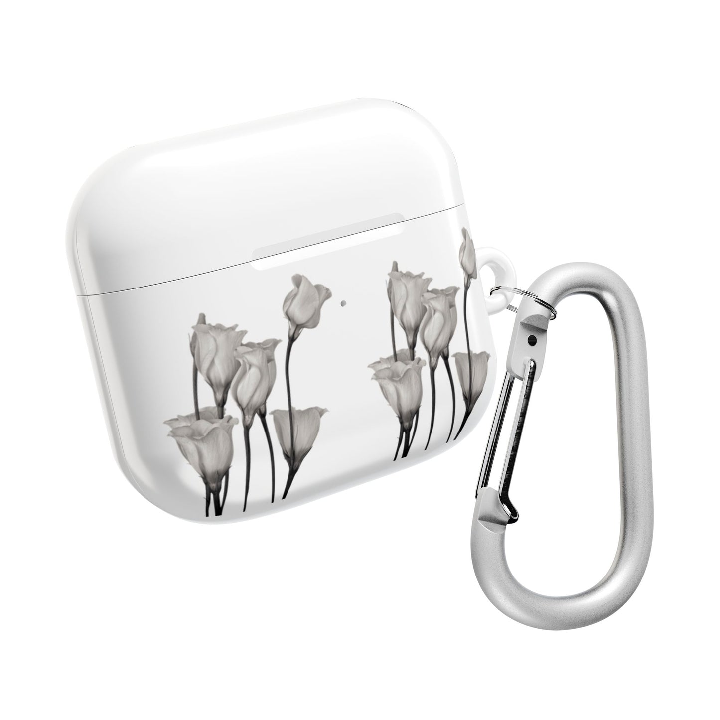 Elegant Floral AirPod Case - Monochrome Collection - Margo Makaroff - Personalization Available