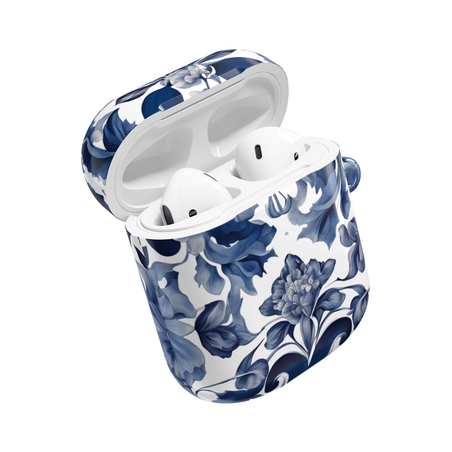 Blue Majolica AirPod Case - Margo Makaroff - Personalization Available