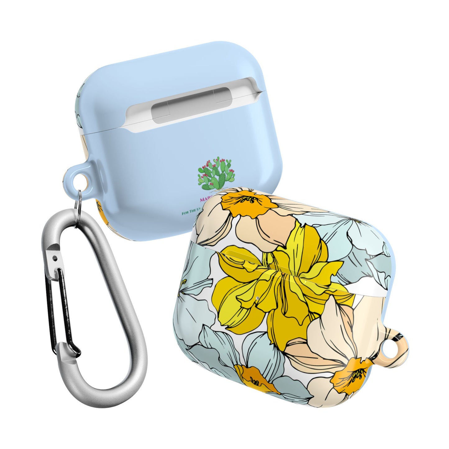Floral Collection AirPod Case in Buttermilk - Margo Makroff - Personalization Available