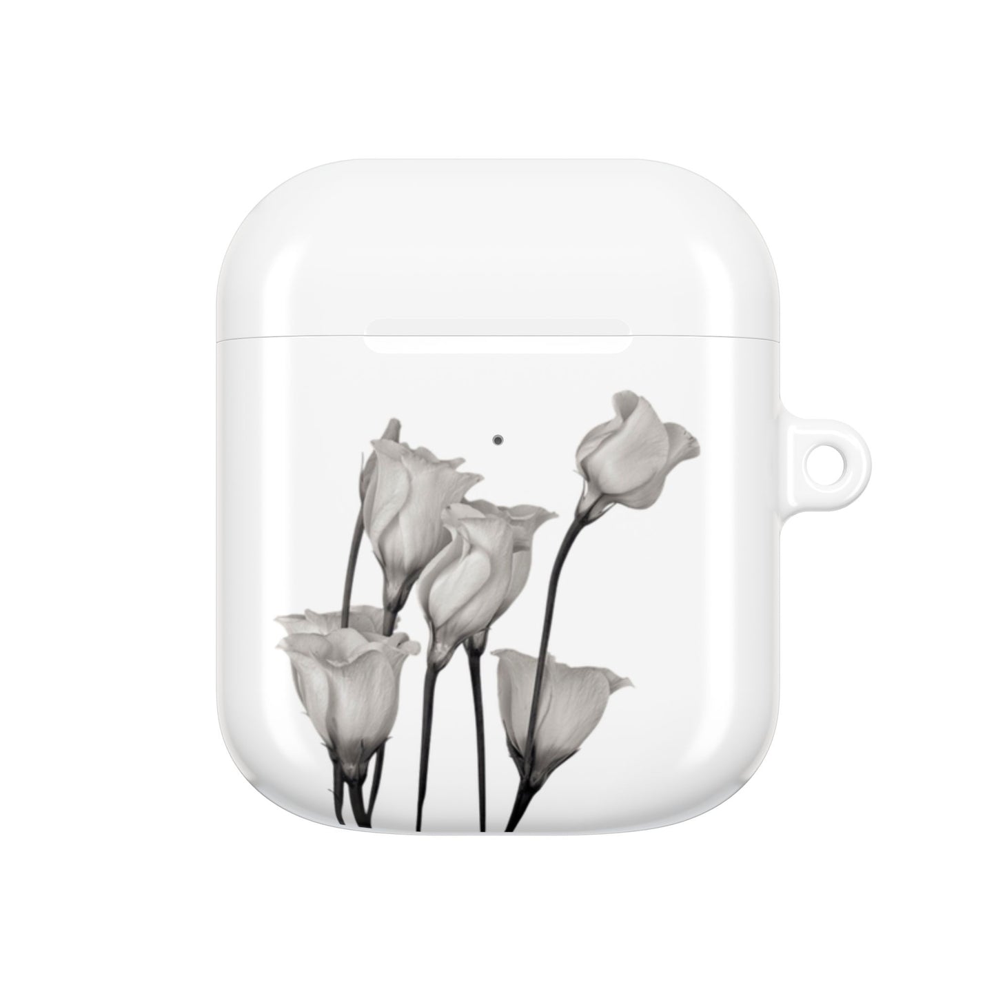 Elegant Floral AirPod Case - Monochrome Collection - Margo Makaroff - Personalization Available