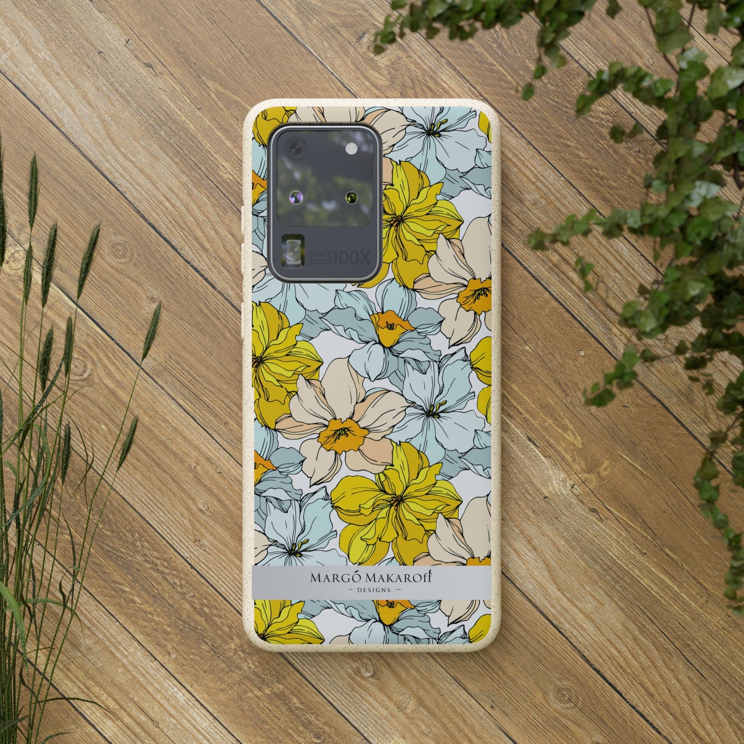 Floral Collection Biodegradable Phone Case - Eco-Friendly Style for Nature Lovers with Personalization by Margo Makaroff