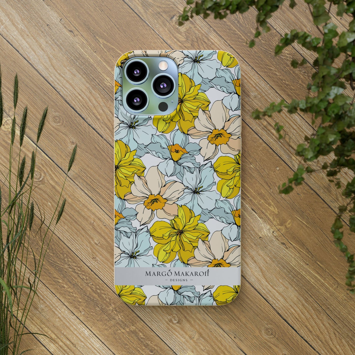 Floral Collection Biodegradable Phone Case - Eco-Friendly Style for Nature Lovers with Personalization by Margo Makaroff