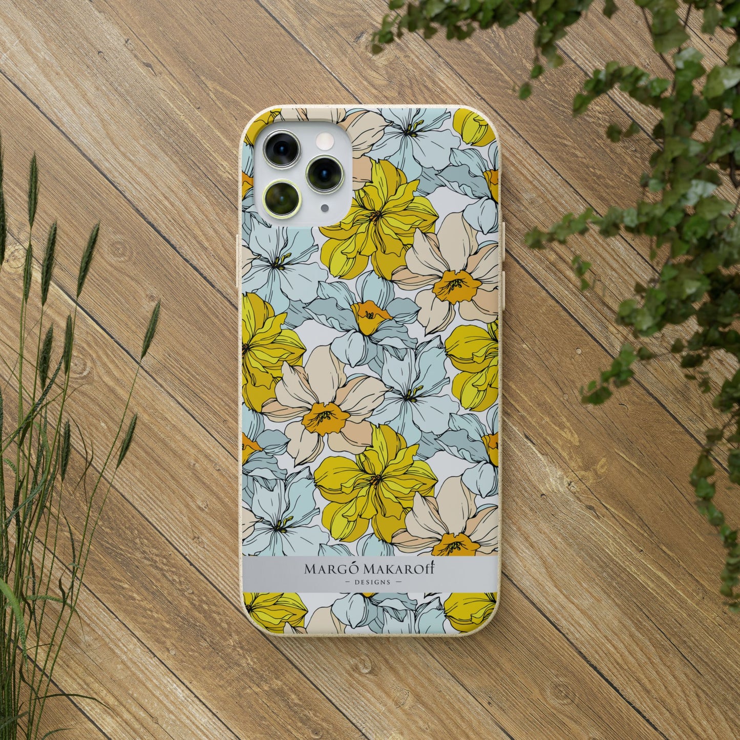 Floral Collection Biodegradable Phone Case - Eco-Friendly Style for Nature Lovers with Personalization by Margo Makaroff