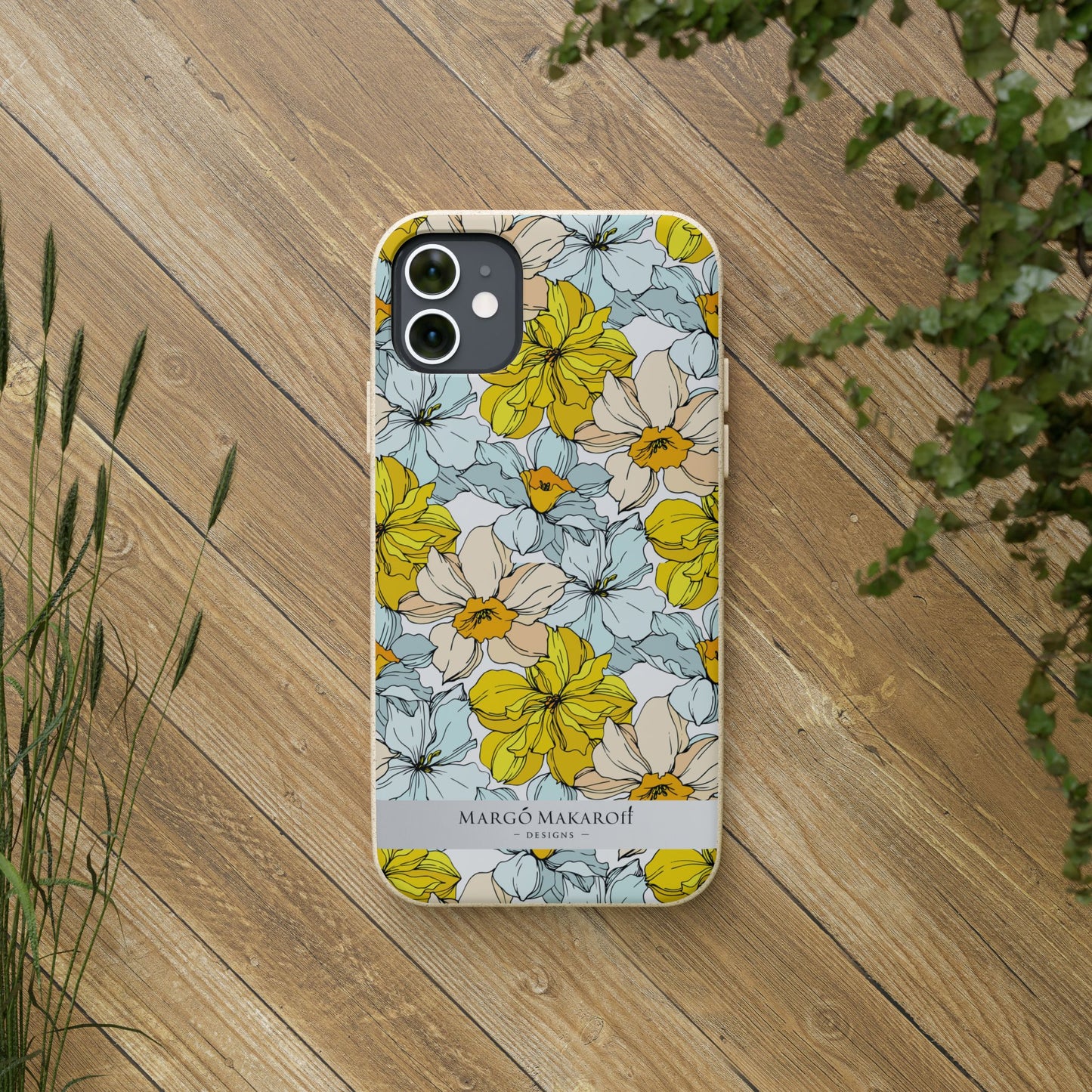 Floral Collection Biodegradable Phone Case - Eco-Friendly Style for Nature Lovers with Personalization by Margo Makaroff