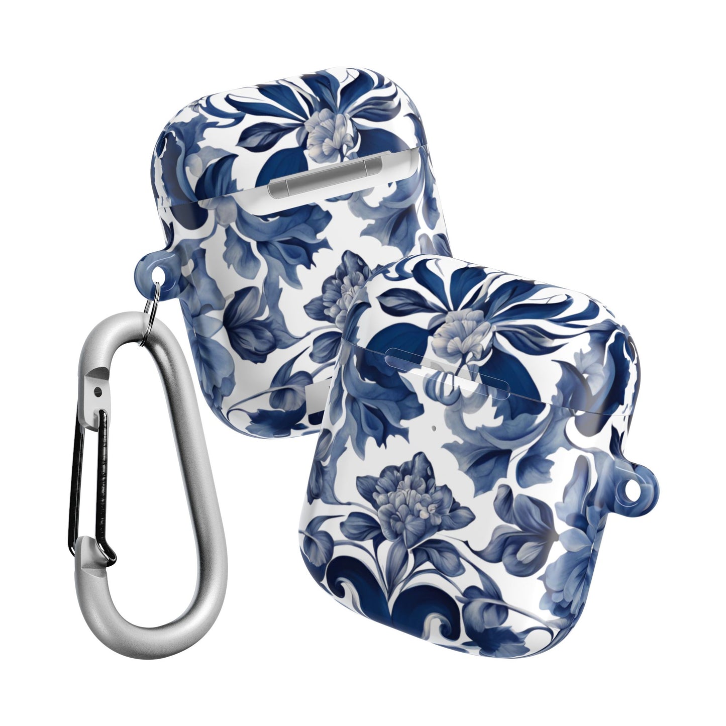 Blue Majolica AirPod Case - Margo Makaroff - Personalization Available