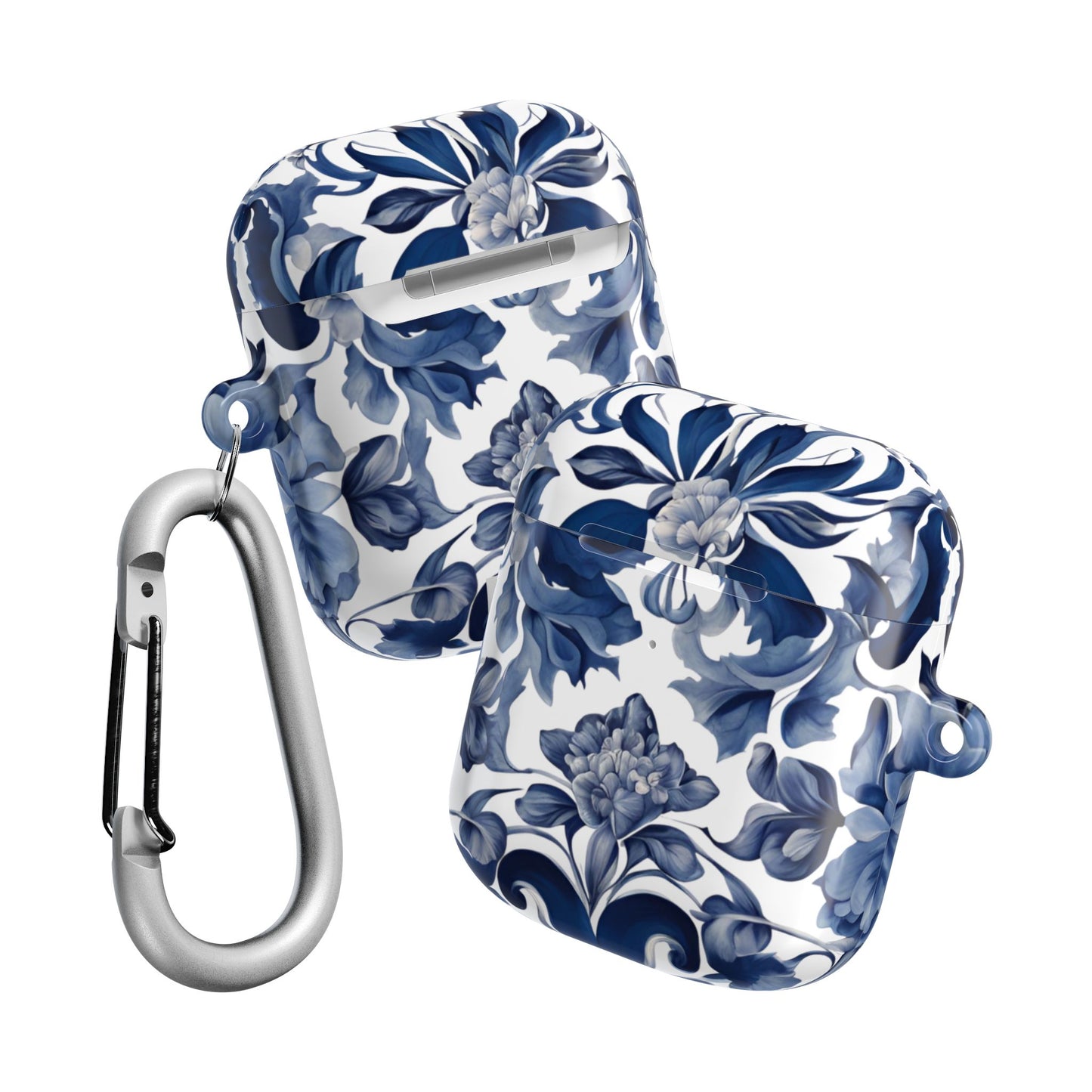 Blue Majolica AirPod Case - Margo Makaroff - Personalization Available