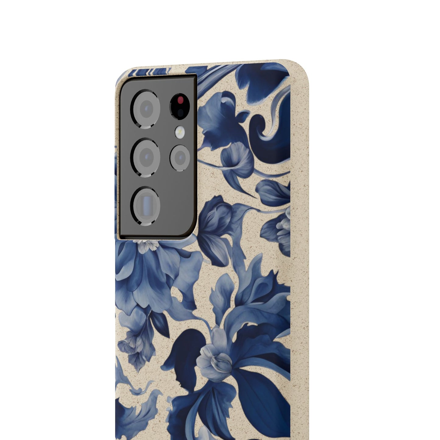 Blue Majolica Collection Biodegradable Phone Case - Eco-Friendly Style for Nature Lovers with Personalization by Margo Makaroff