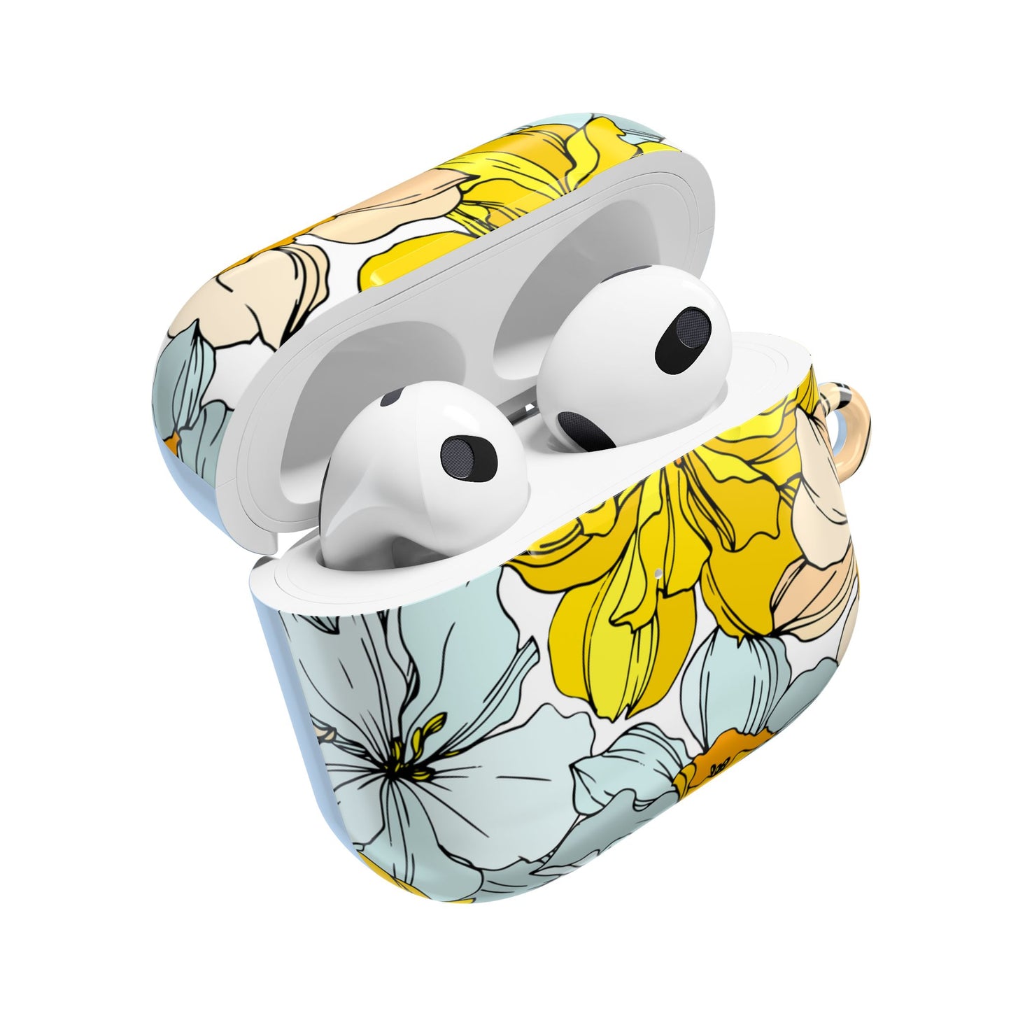 Floral Collection AirPod Case in Buttermilk - Margo Makroff - Personalization Available