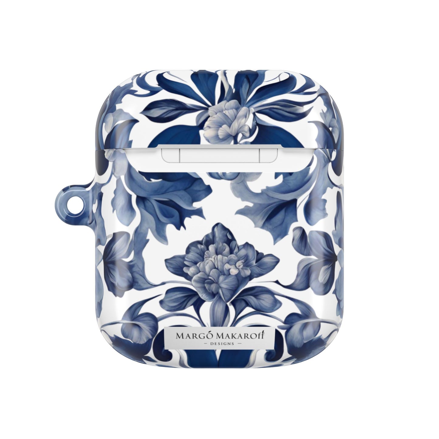 Blue Majolica AirPod Case - Margo Makaroff - Personalization Available