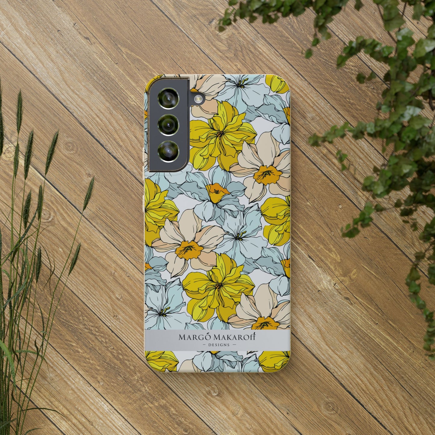 Floral Collection Biodegradable Phone Case - Eco-Friendly Style for Nature Lovers with Personalization by Margo Makaroff