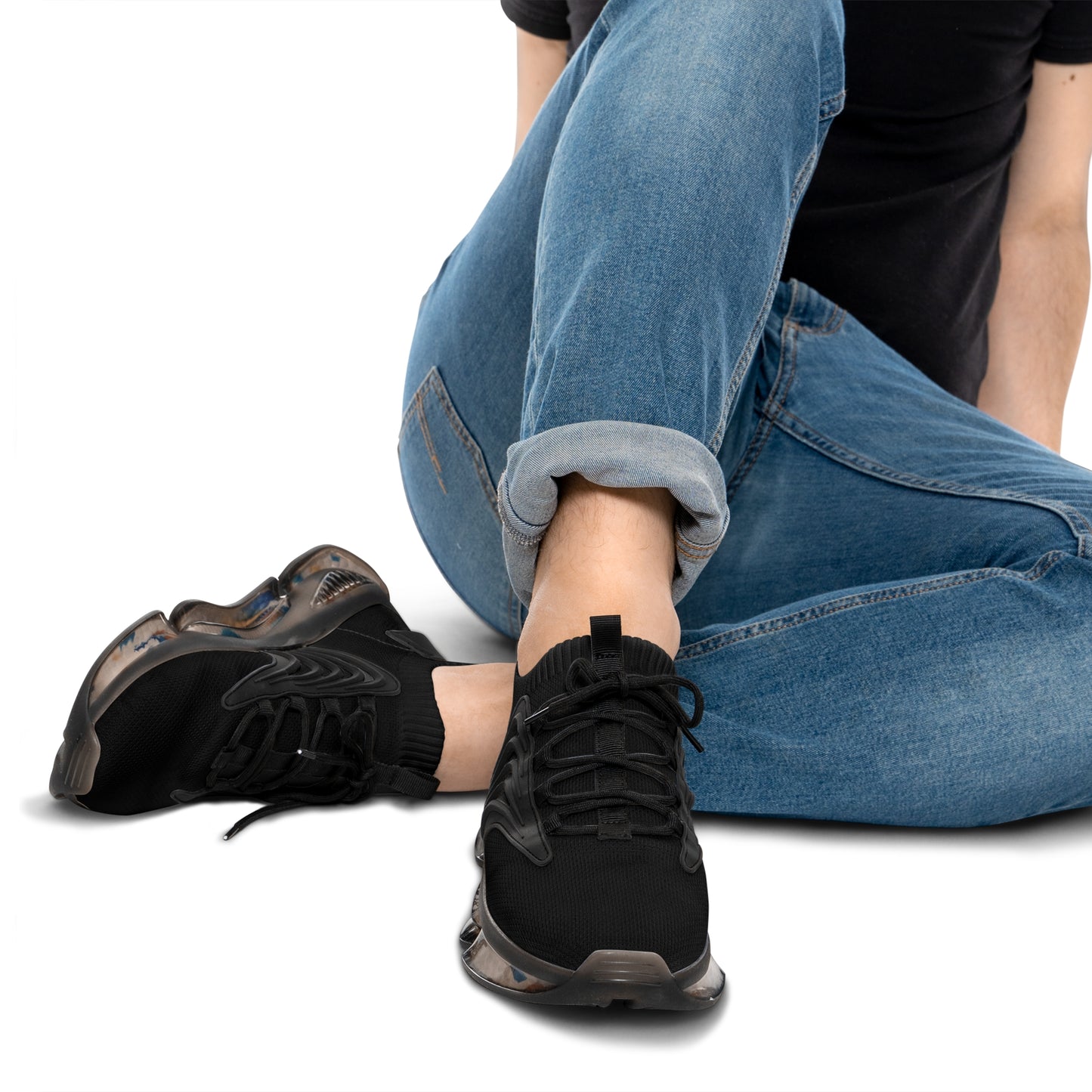 Monochrome Collection Men's Breathable Mesh Sneakers - Margo Makaroff - Personalization Available