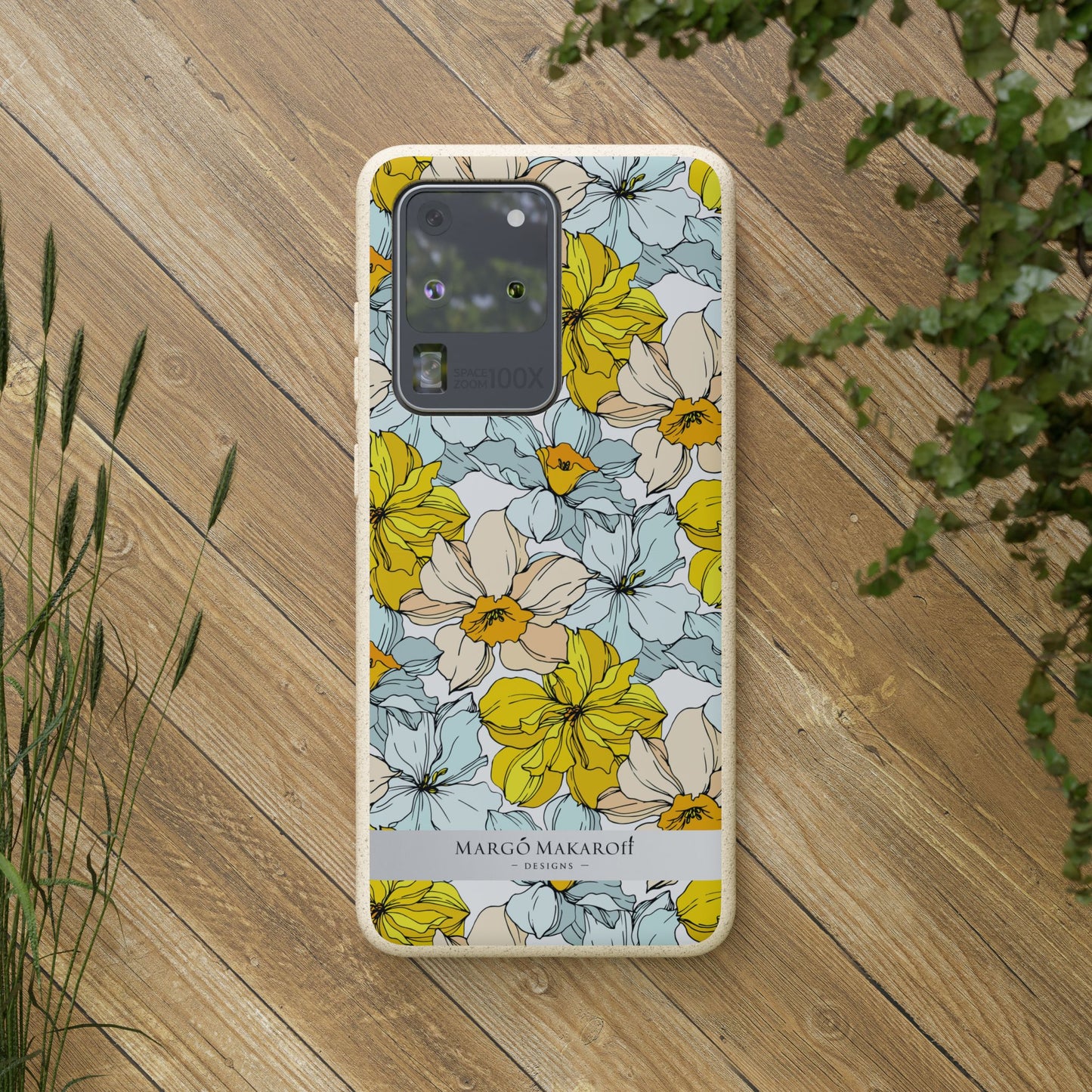 Floral Collection Biodegradable Phone Case - Eco-Friendly Style for Nature Lovers with Personalization by Margo Makaroff