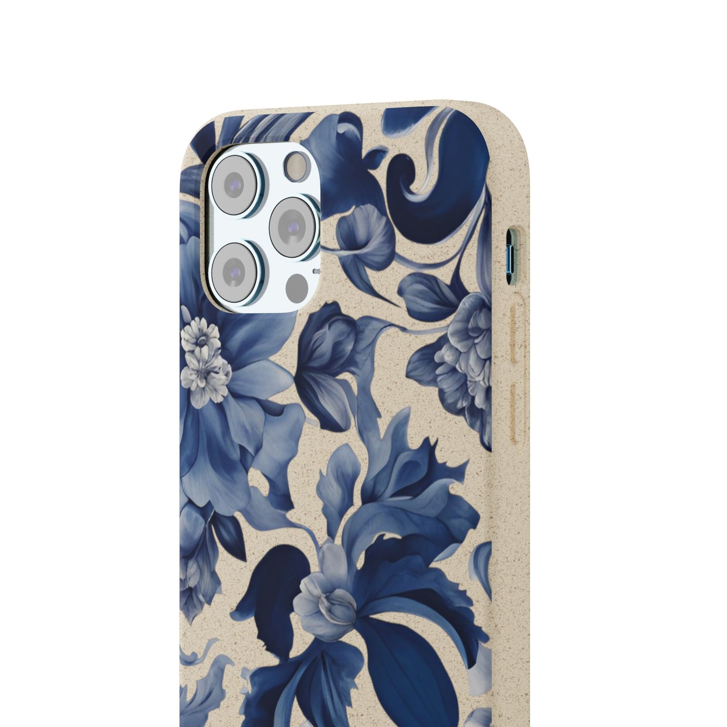 Blue Majolica Collection Biodegradable Phone Case - Eco-Friendly Style for Nature Lovers with Personalization by Margo Makaroff