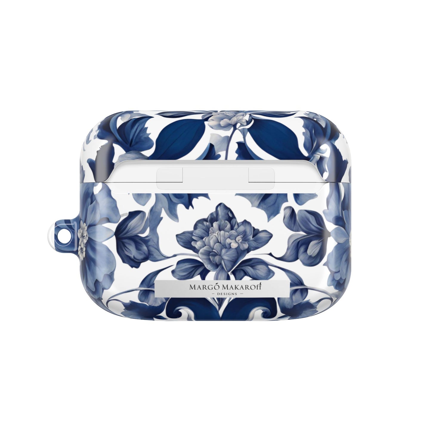 Blue Majolica AirPod Case - Margo Makaroff - Personalization Available