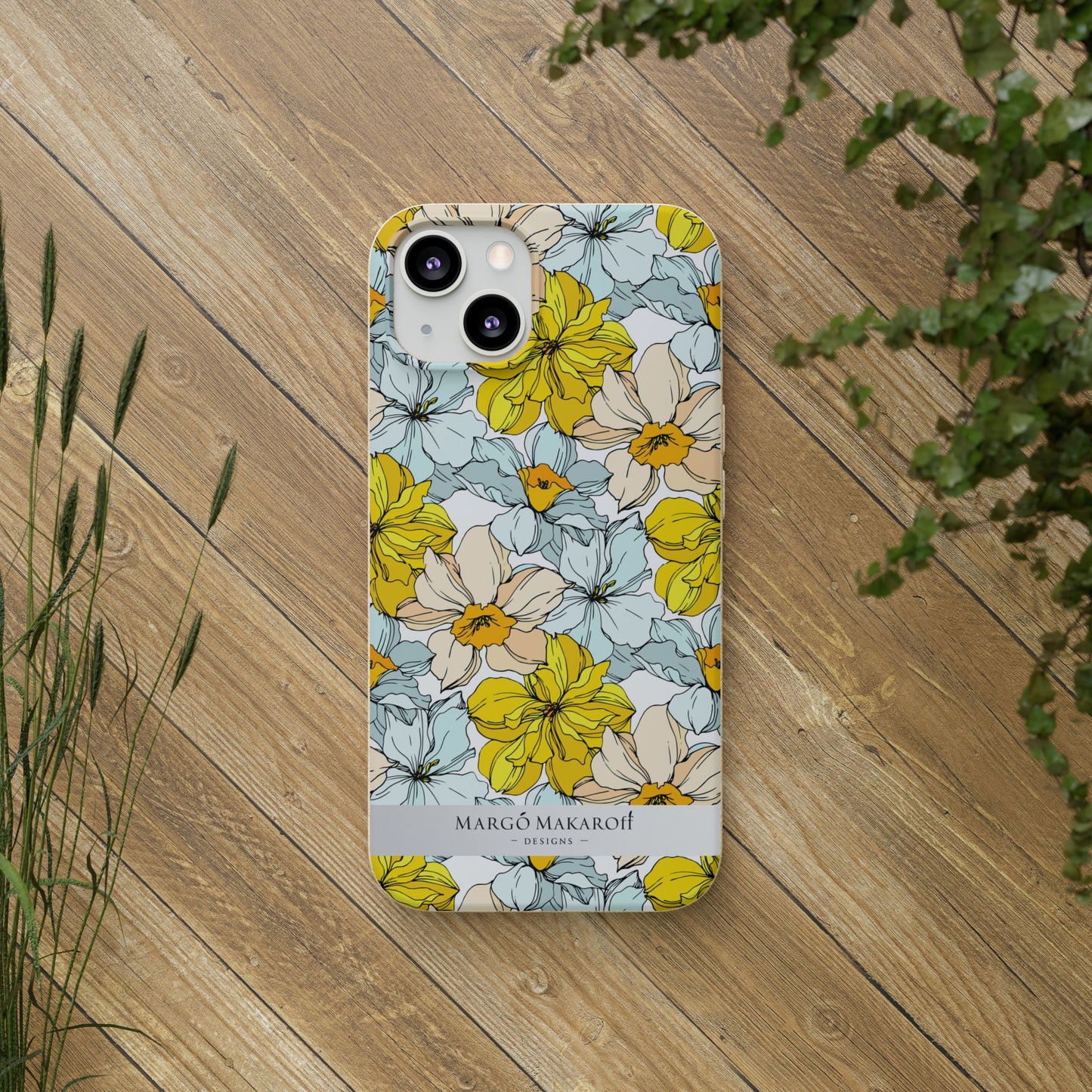 Floral Collection Biodegradable Phone Case - Eco-Friendly Style for Nature Lovers with Personalization by Margo Makaroff