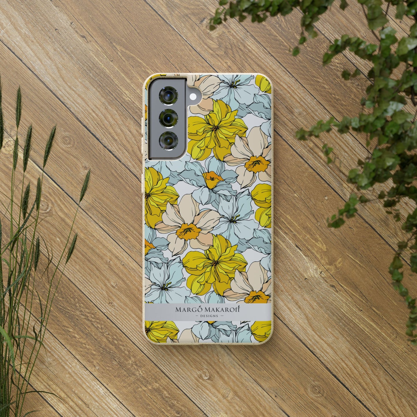 Floral Collection Biodegradable Phone Case - Eco-Friendly Style for Nature Lovers with Personalization by Margo Makaroff