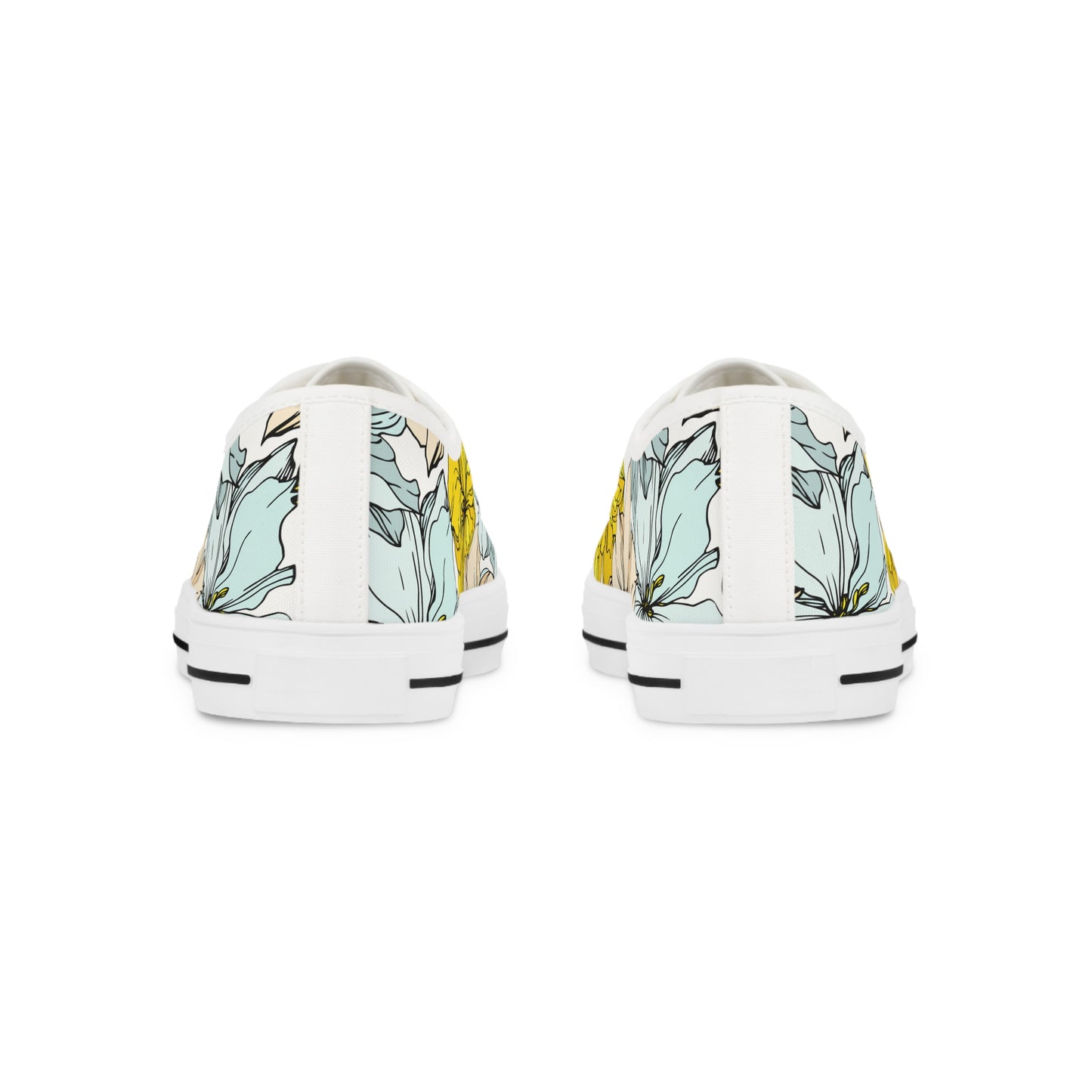 Artistic Floral Collection Low Top Sneakers for Creative Souls by Margo Makaroff with Personalization