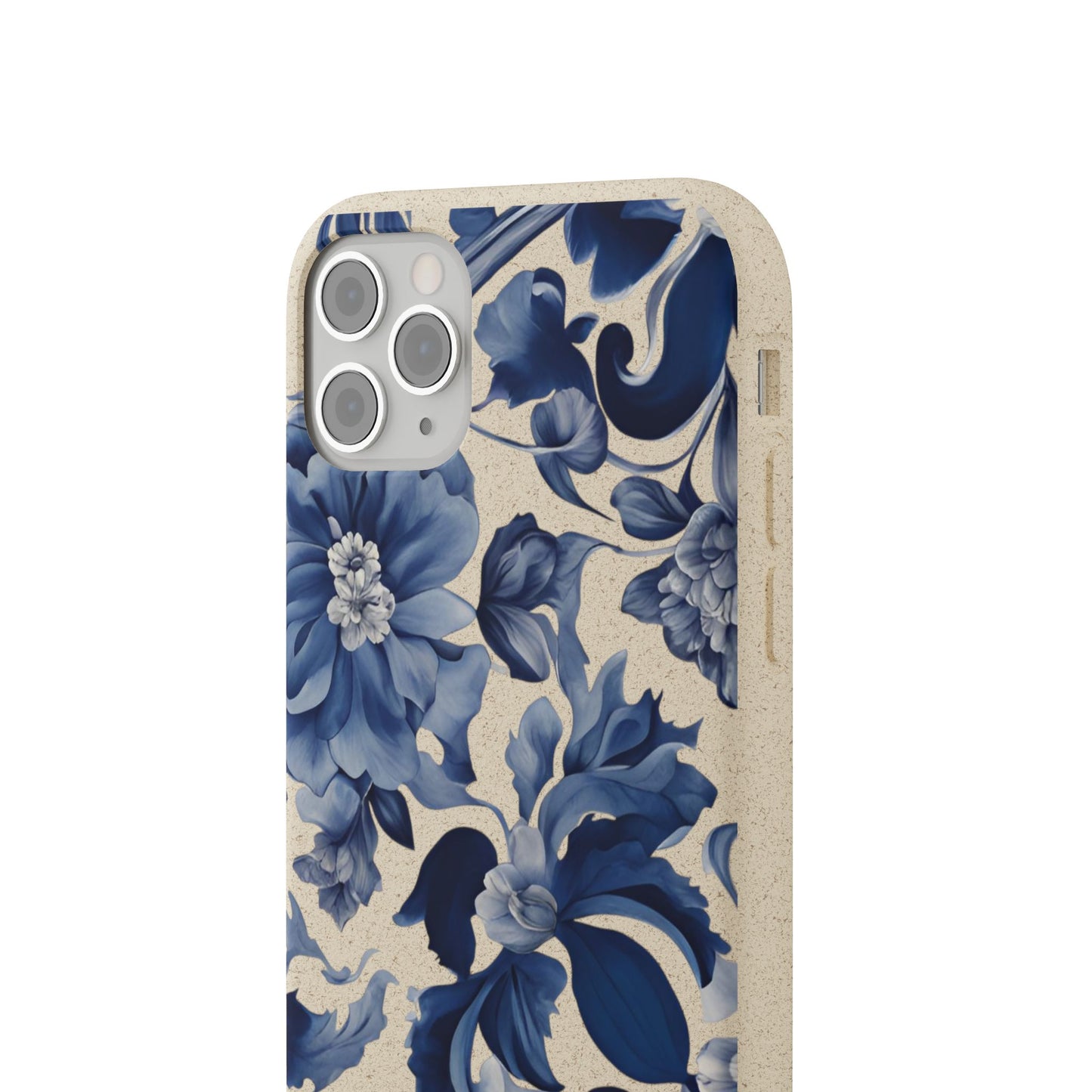 Blue Majolica Collection Biodegradable Phone Case - Eco-Friendly Style for Nature Lovers with Personalization by Margo Makaroff