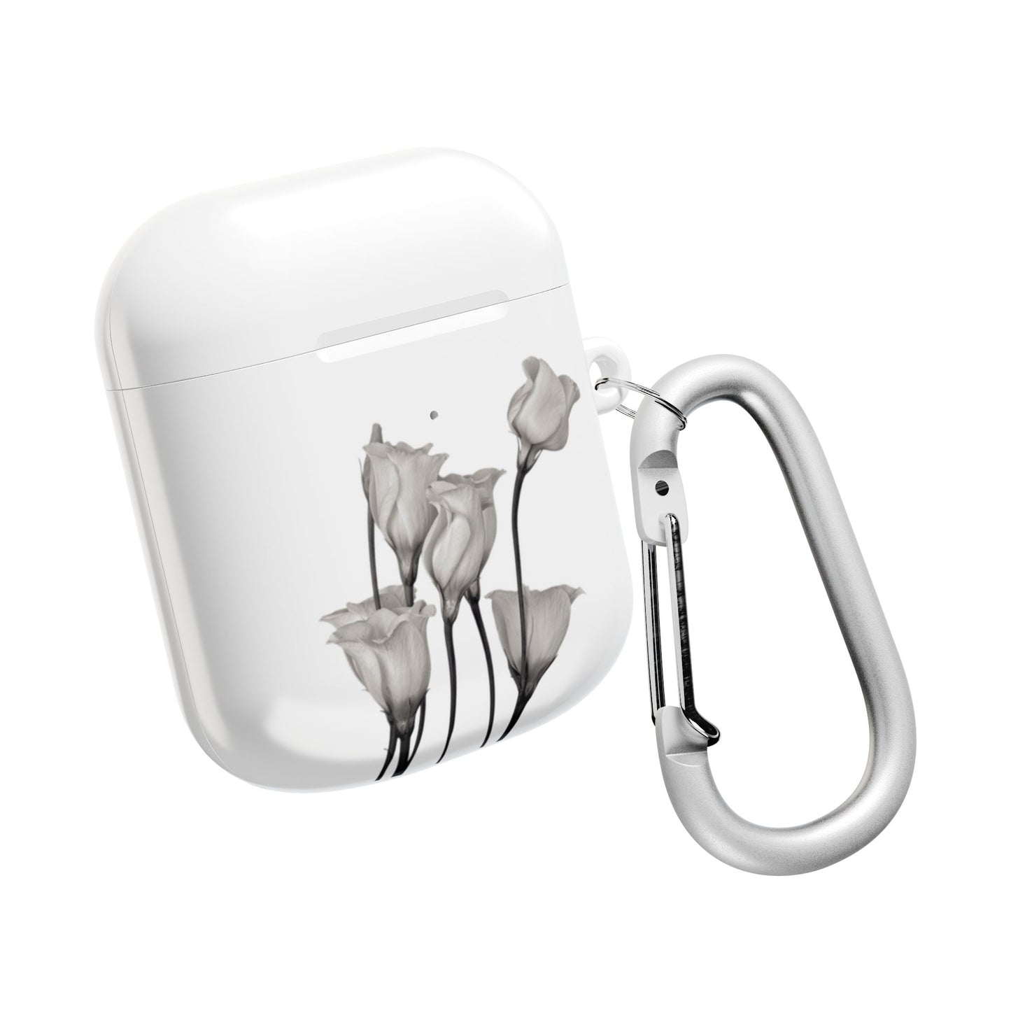 Elegant Floral AirPod Case - Monochrome Collection - Margo Makaroff - Personalization Available