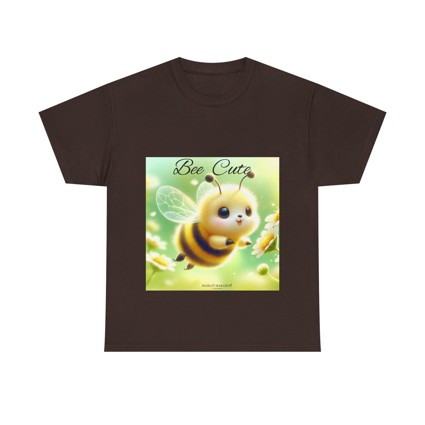 Bee Cute Unisex Heavy Cotton Tee - Design Margo Makaroff with Personalization