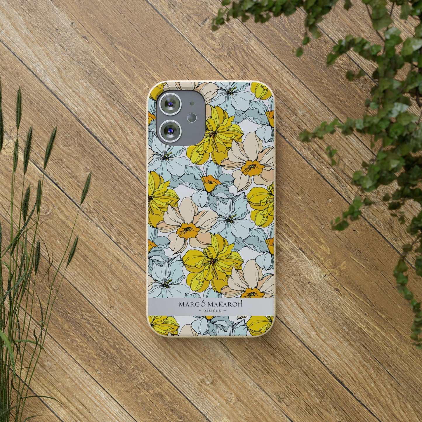 Floral Collection Biodegradable Phone Case - Eco-Friendly Style for Nature Lovers with Personalization by Margo Makaroff