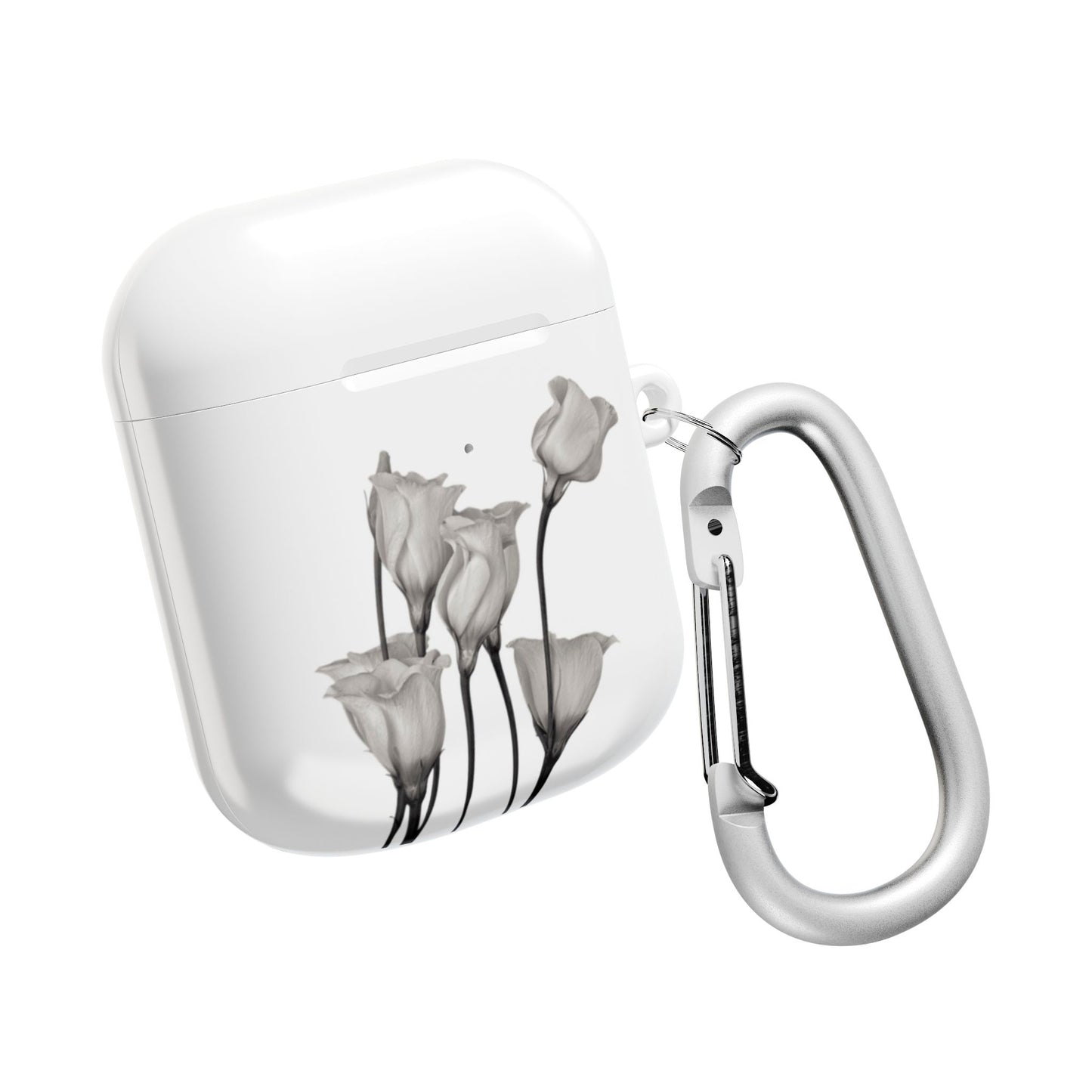 Elegant Floral AirPod Case - Monochrome Collection - Margo Makaroff - Personalization Available