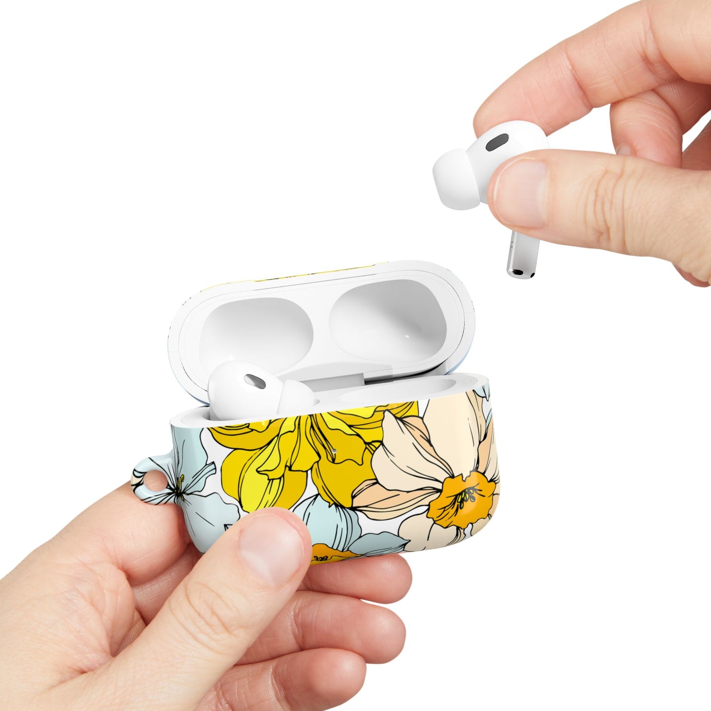 Floral Collection AirPod Case in Buttermilk - Margo Makroff - Personalization Available