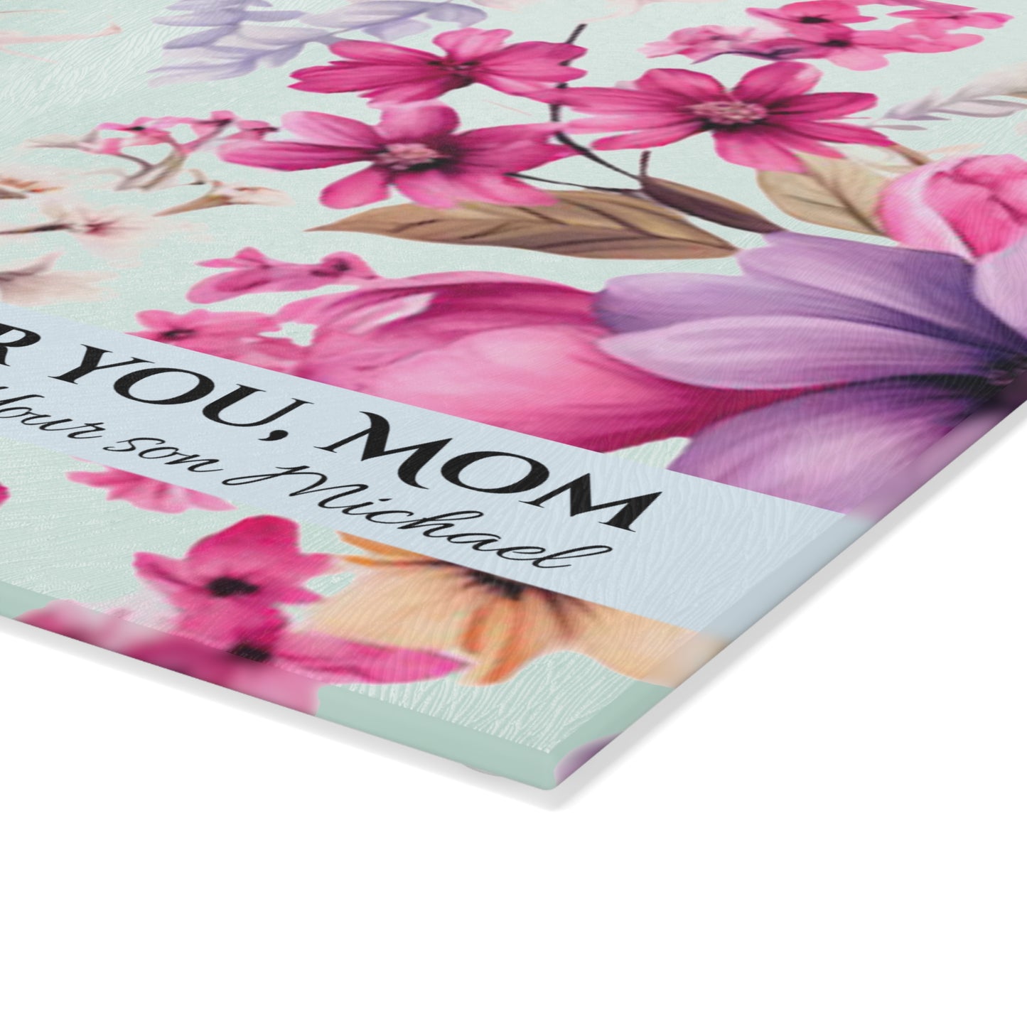Floral Cutting Board for Mom - Meaningful Gift - Margo Makaroff - With Personalization