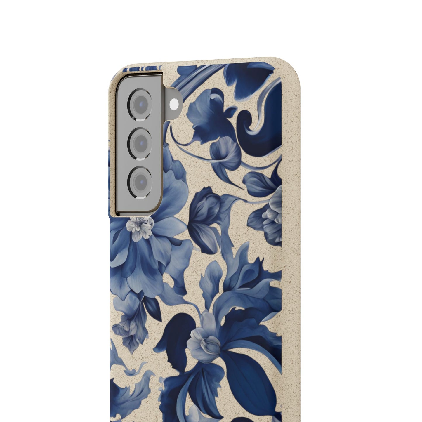 Blue Majolica Collection Biodegradable Phone Case - Eco-Friendly Style for Nature Lovers with Personalization by Margo Makaroff