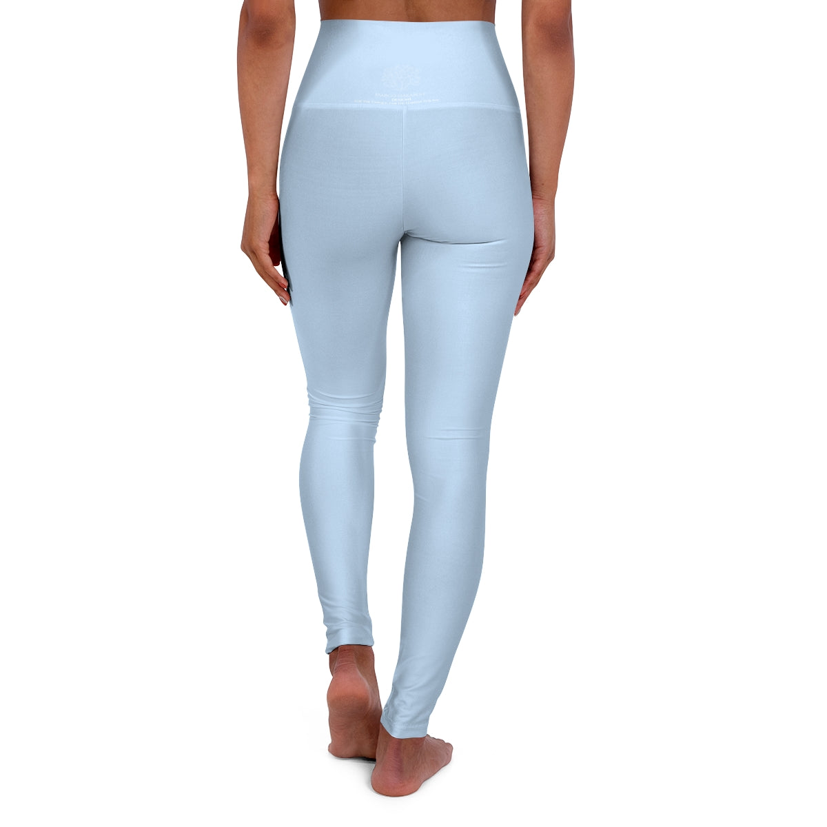 *Pastel Blue Women's Yoga Pants - Margo Makaroff - Personalization Available