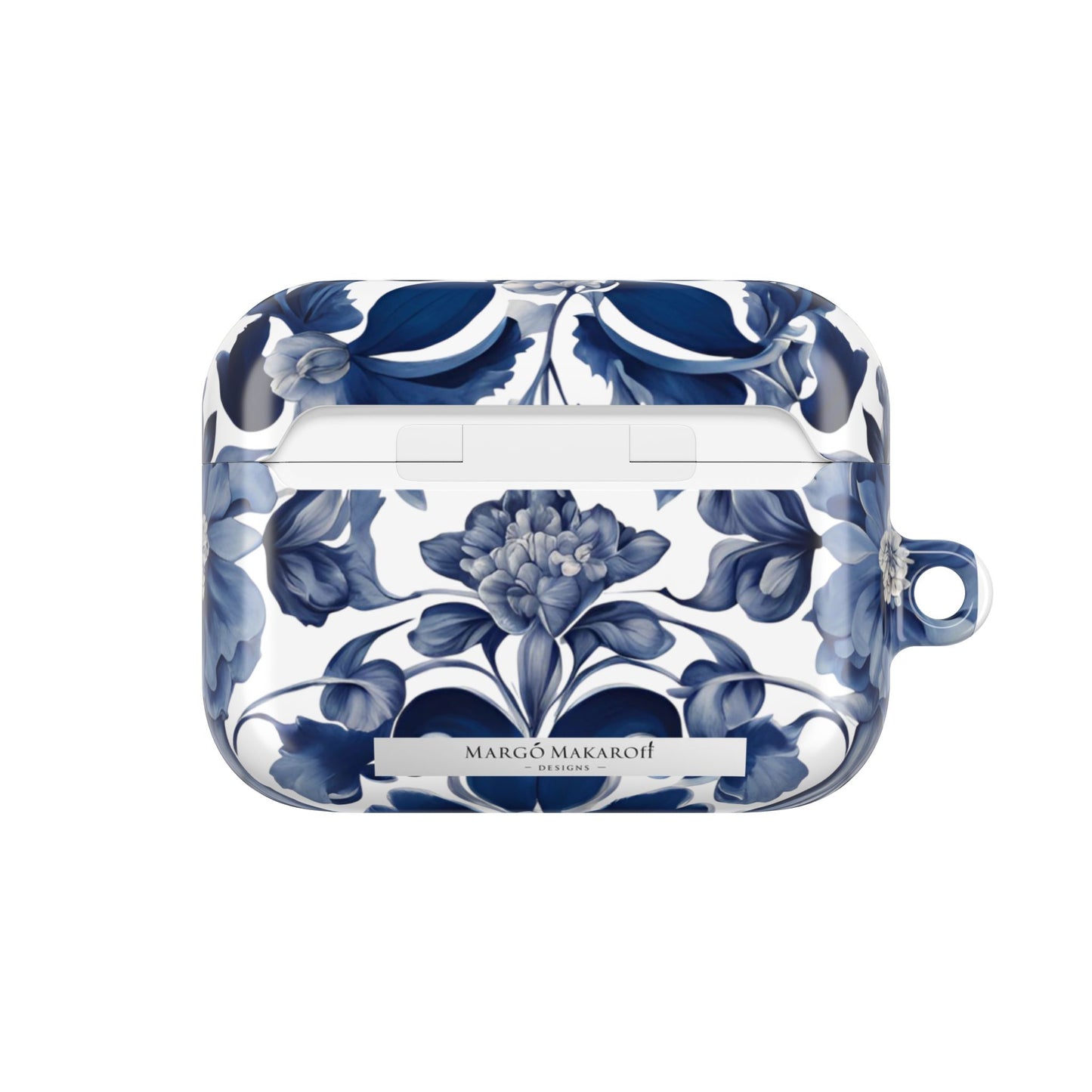 Blue Majolica AirPod Case - Margo Makaroff - Personalization Available