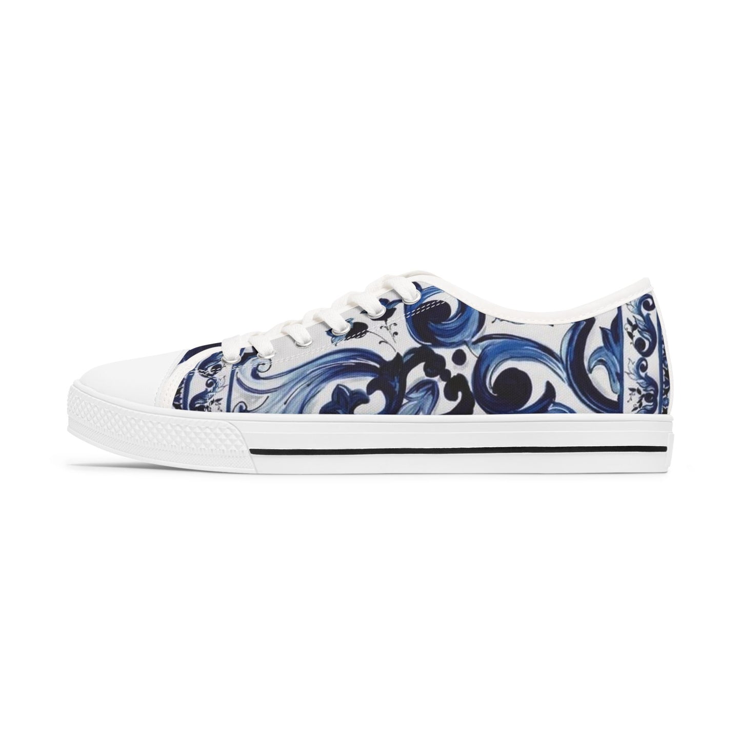 Elegant Blue Majolica Collection Sneakers for Women by Margo Makaroff - Personalization Available