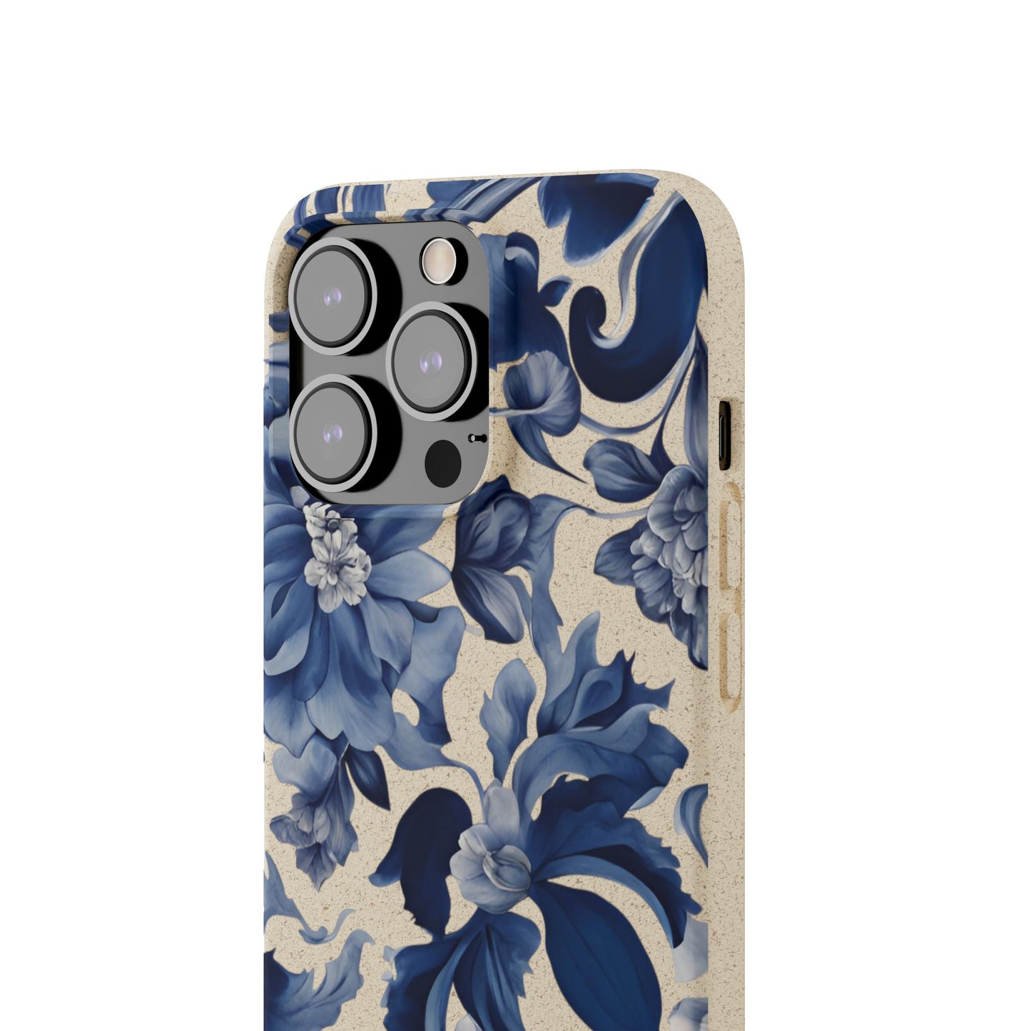 Blue Majolica Collection Biodegradable Phone Case - Eco-Friendly Style for Nature Lovers with Personalization by Margo Makaroff